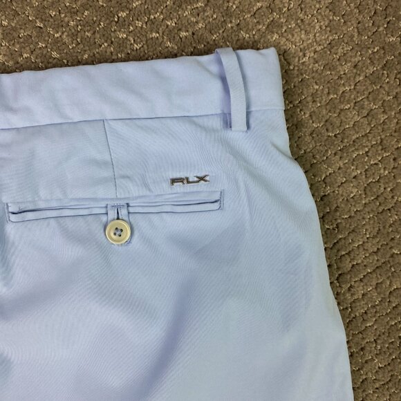 RLX Ralph Lauren Shorts Men's Size 35 Blue Golf Flat Front - Picture 4 of 11